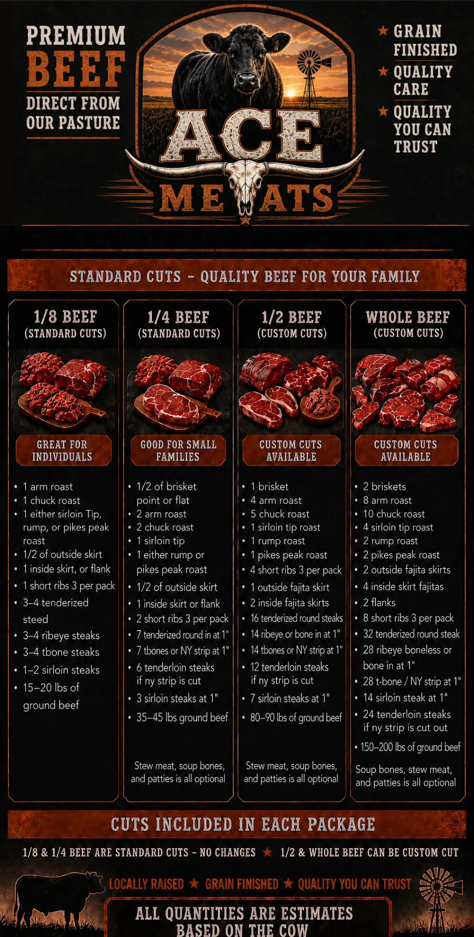 Ace Meats premium beef flyer